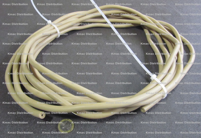 Pure Gum Rubber Tubing, Vacuum Rated, 45A Tan Tint